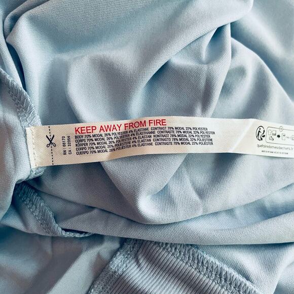 Free People Movement Seven Stars Onesie Wide Leg Boardwalk Blue Size Small NEW - Picture 11 of 12